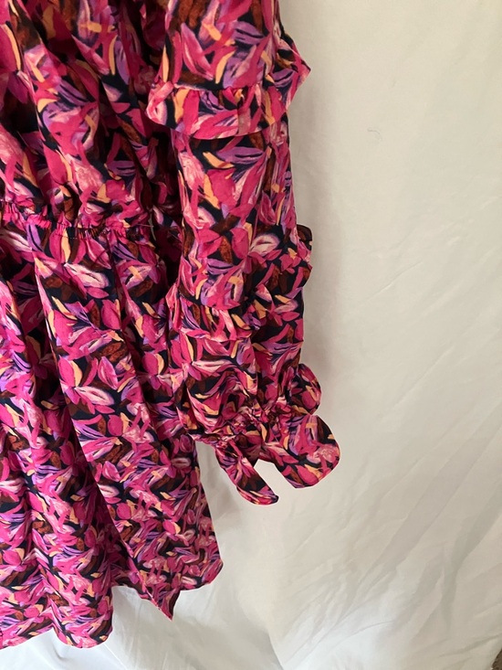 Entro: Pink Floral Long Sleeve Dress- M - Picture 16 of 16